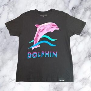 Pink Dolphin Graphic Tee Black Size Medium Streetwear Skater Y2K